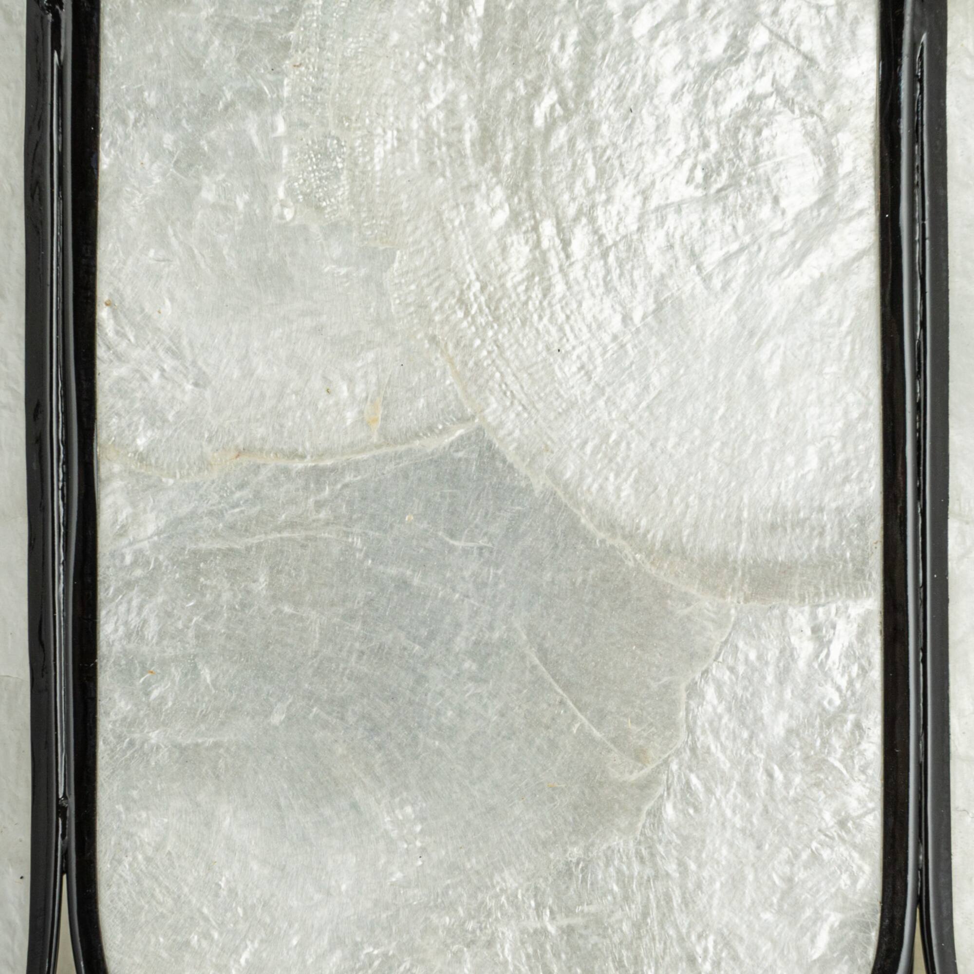 Hello Honey® Black Finish Laminated Capiz Tiered Wall Sconce